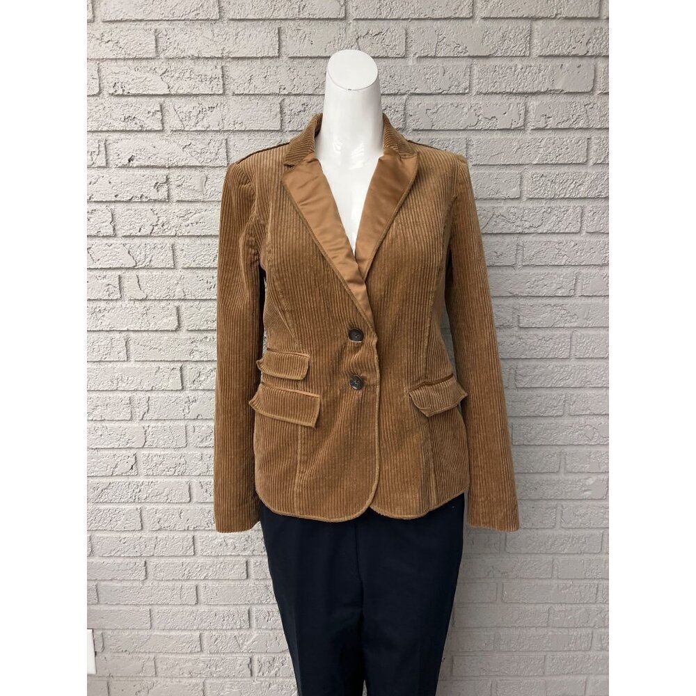 Joan Vass Brown Corduroy Blazer Size 4